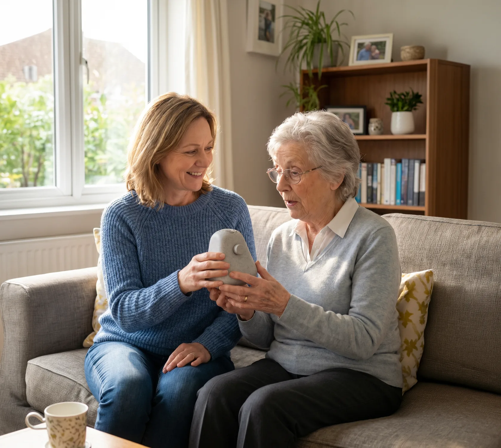 Family using the Ato app together